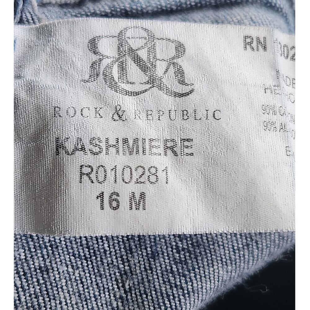 Rock & Republic Women's Straight Skinny Darkwash Jeans Size 16 - Picture 8 of 8